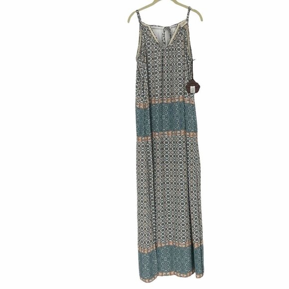 NWT Knox Rose Boho Maxi dress pastel blue white - Picture 4 of 15